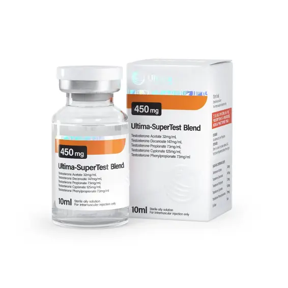 Ultima-SuperTest450Blend  %productStrength10 ml Testosterone Acetate,Testosterone Decanoate,Testosterone Propionate,Testosterone Phenylpropionate,Testosterone Cypionate by Ultima Pharmaceuticals (Injection)  Injectable Steroids